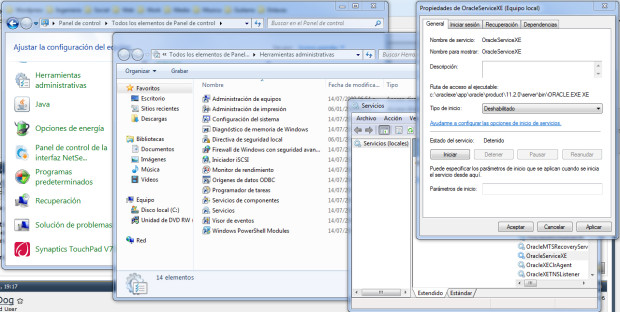 elConspirador84 - Desactivar auto inicio de Oracle - desactivar