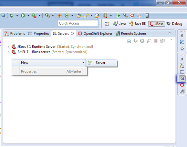 im8-3 - JBoss en servidor externo RHEL 7 y Eclipse Kepler con Spring MVC