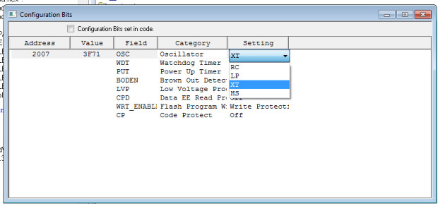 configuration bits