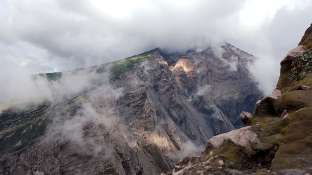 Volcán Santa María desde Santiaguito