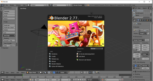 1 - Blender normal interface