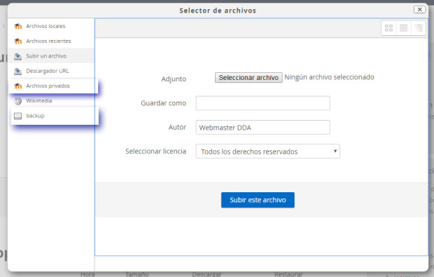 8 - backup y archivos privados